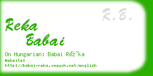 reka babai business card